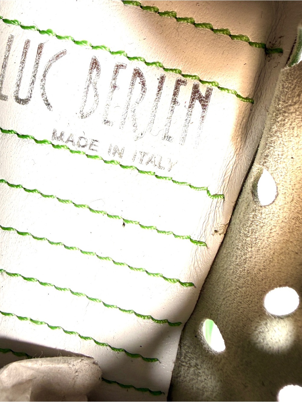 Green Perforated Slip-On Women's Loafers - Picture 11 of 12